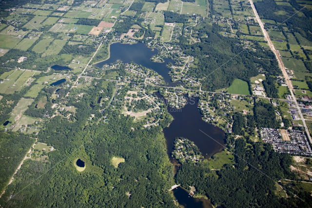 Lake Metamora & Merritt Lake in Lapeer County, Michigan